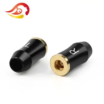 QYFANG de Oro Chapado de Cobre Berilio Auricular Pin MMCX Hembra Cable Conector de Audio Jack Adaptador Para SE215 SE535 UE900