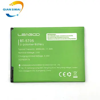 QiAN SiMAi 3000mAh Nuevo de alta calidad BT-5705 BT 5705 BT5705 de la batería para el Leagoo M9 pro teléfono móvil en stock + pista de código de