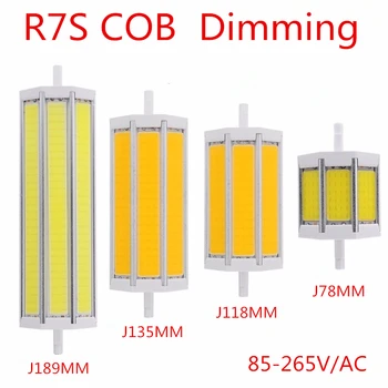 R7S Led COB Lámpara de Atenuación de la Luz SMD 10W 15W 20W 25W AC85V-265V Lampada Bombilla J78MM J118MM J135MM J189MM reemplazar el reflector del halógeno