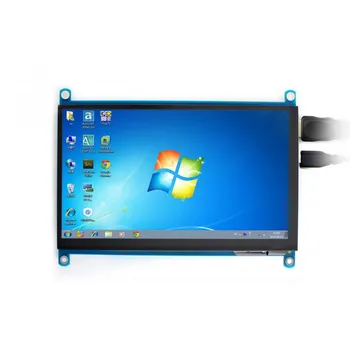 Raspberry pi 7 pulgadas HDMI pantalla LCD de 1024 x 600 Pantalla Táctil Capacitiva IPS para RPI Apoya Raspbian/Ubuntu/WIN10 IO/Windows 10/8.1/8/7