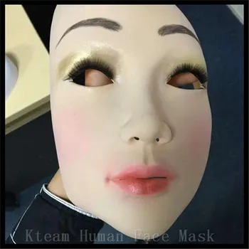 Realista Femenino Máscara De Látex Protector Solar Máscara Realista De La Piel Humana Máscaras De Disfraces Transexuales De La Mitad De La Cubierta De La Máscara De Máscara Crossdress
