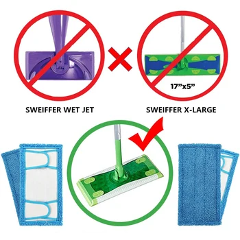 Reemplazar Lavable Mop Tela para Swiffer Sweeper Mop Reutilizables Fregar Almohadilla de Cabeza Pastillas de Trapo Accesorios de Limpieza