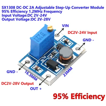 Reemplazo Ajustable Step-Up de Voltaje del Módulo Convertidor DC 2V~24 v A 2V~28V