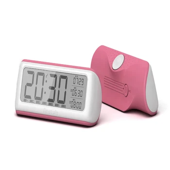 Regalo Reloj , estilo Geométrico Reloj despertador Digital, Con 12/24H, mes, fecha, semana, Configuración de la Alarma, Repetición de alarma y luz de fondo