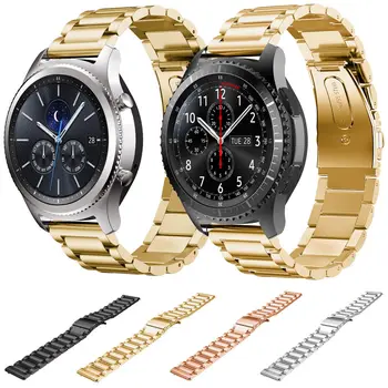 Reloj de Acero inoxidable de la Banda para el Samsung Gear S3 Frontera Claasic Reemplazo de la Correa para el Reloj Galaxy 46 mm Versión con la Herramienta de Ajuste