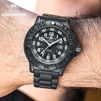 Reloj de los hombres de Acero Inoxidable Reloj Militar Multifuncional Luminoso Reloj al aire libre de la OTAN de Nylon Reloj Impermeable Reloj de Buceo