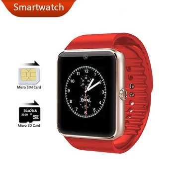 Reloj inteligente GT08 Sincronización de Reloj Notificador de Soporte de Sim de la Tarjeta del TF de la Conectividad Bluetooth Teléfono Android Smartwatch de Aleación de Smartwatch