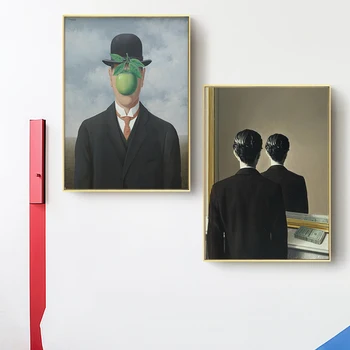 René Magritte Lienzo de Pintura Surrealismo obras de Arte Clásico de la Reproducción de los Carteles y Grabados, Cuadros de la Pared de Arte de la Foto para la Decoración del Hogar