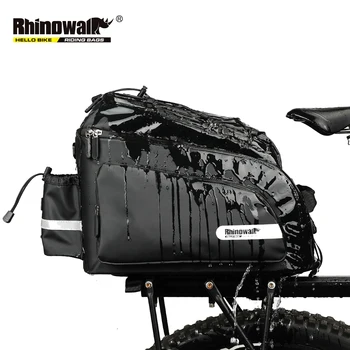 Rhinowalk Impermeable de la Bicicleta Bolsas de MTB de la Bicicleta de Carretera Silla Trasera de la Bolsa de Portátil de Hombro Bolso de la Bicicleta de la Maleta 17 litros con Cubierta para la Lluvia