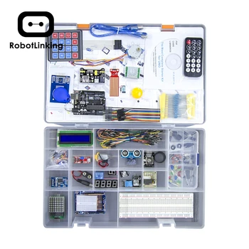 Robotlinking El Más Completo Kit de iniciación Tutorial para UNO de los Componentes para Arduino (63 Artículos)
