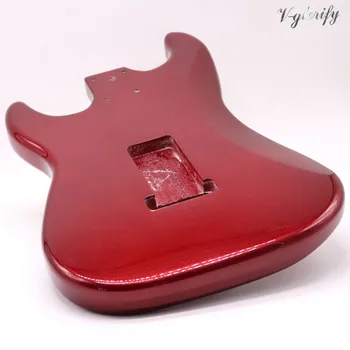Rojo metálico ejercicio FISCAL de SAN guitarra de cuerpo de basswood guitarra barril