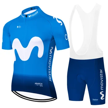 Ropa de hombre 2020 de Nueva jersey de ciclismo movistar conjunto Ciclismo traje de los hombres 02