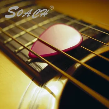 SOACH Fin de púas de guitarra de hecho recoge para su logo, al menos, 100pcs personalizar tu guitarra acústica recogida arrancado accesorios