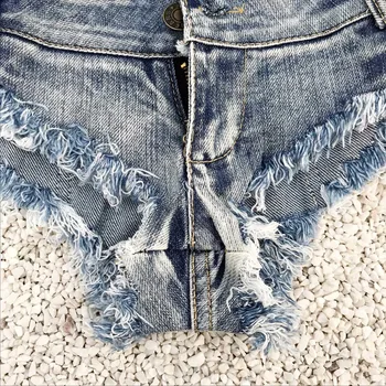 Sexy Super Cortos de Jeans de Mujer befree Agujero Calcas ripped jeans para mujer de Verano en club nocturno de la Playa de la vendimia del Dril de algodón pantalones cortos de Jean ropa
