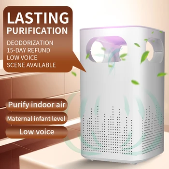 ShunRui UV Purificador de Aire, Limpiador de Aire Fresco Ozono Casa Dormitorio Auto Humo de Formaldehído de la Dos-capa de filtración de Aire de la Casa más limpia