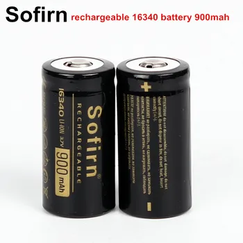 Sofirn 16340 Batería Recargable de li-ion de 3.7 V 900mah 16340 de Células de baterías Recargables