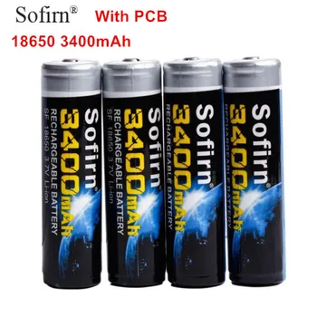 Sofirn 18650 batería de 3400mAh Baterías con PCB Batería 18650 3.7 V 5.6 Una Descarga de la batería Recargable de Litio de las Baterías para la Linterna Sofirn