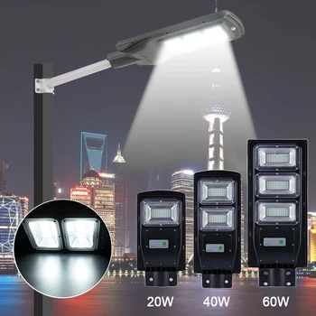 Solar LED lámpara de Pared, Lámpara de 20W/40W/60W Impermeable de la Luz Solar de la Calle de Radar de Movimiento Jardín Patio de la Lámpara de Calle al aire libre de Estacionamiento de la Lámpara de Inundación