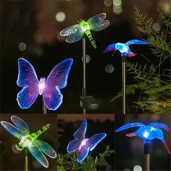 Solar Powered Animales de colores LED de la Luz del Jardín del Paisaje de la Decoración de la prenda Impermeable de la Lámpara de la Decoración de la Noche de las Calles de la Linterna del Proyector