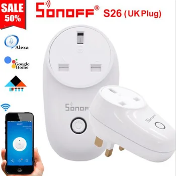 Sonoff S26 Básica WiFi Smart Socket Inalámbrica Enchufe de Casa Inteligente Conmutador de Tomas de corriente de Trabajo con Alexa principal de Google Assistant