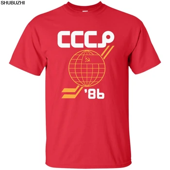 Soviética, Hockey ruso, el Ejército Rojo de la URSS, CCCP, 1986, T-Shirt Casual y Fresco orgullo la camiseta de los hombres Unisex de la Moda Nueva camiseta sbz1040