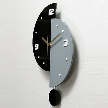 Swing Gran Reloj de Pared de Diseño Moderno Relojes Para la Decoración del Hogar en Silencio Colgantes Relojes Vivir Decoración de la Habitación de relogio de parede