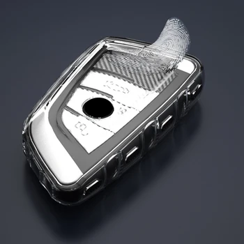TPU Llave del Coche Cubierta de la caja para BMW X1 X2 X3 X4 X5 X6 540 5 A 7 de la Serie de la Llave Remoto Proteger la Cubierta de 4 Botones Fob Accesorios