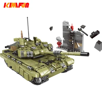Tanque militar modelo de Construcción de Bloques de Mortero de soldado del Ejército de armas de los ladrillos de los Juguetes de los niños Simulado Máquina de Guerra