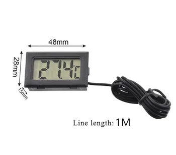 Termómetro Electrónico Digital de Instrumentos Sensor de Temperatura del Termómetro de Agua Medidor de Temperatura Con Sonda Impermeable de 1m