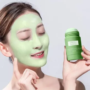 Té Verde Aceite Control Acné Máscara De Limpieza Cuidado De La Piel Hidratante Quitar Blackhead Encoge Los Poros De La Máscara De Barro El Cuidado De La Cara