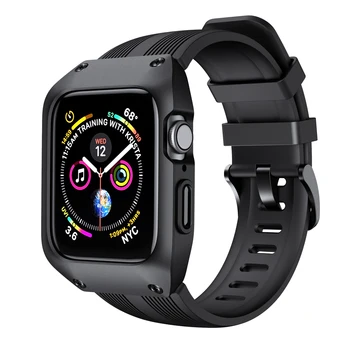 UEBN Para el Apple Watch de 40 mm, de 44 mm de Banda y el Caso de los Accesorios de la Correa de la Pulsera para el Apple watch Series 5 4 3 Silicona Cubierta de la Correa de reloj