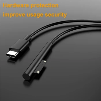 USB TIPO C DP cable de carga para el Microsoft Surface Pro 7/6/5/4/3 Go Libro Tablet Compatible 15V/12V 4A 3A 2.58 UN 65W PD cargador