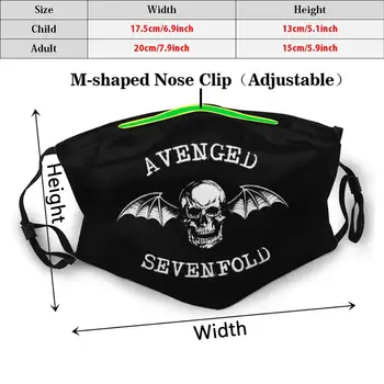 Un Divertido Impresión Reutilizable Pm2.5 Filtro de la Máscara de la Cara de Rock Metal Avenged Sevenfold A7X Sombras Synyster Gates Zacky Vengeance Rev
