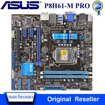 Utiliza ASUS P8H61-M Pro Original ASUS P8 H61 M de la placa base LGA1155 uATX DDR 3 DVI VGA USB3.0 16GB de Escritorio Asus H61 Placa base