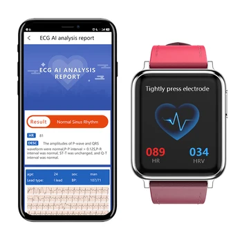 V5 Reloj Inteligente Hombre de ECG de la Aptitud de la Pulsera de la Salud Electrónica de la Presión Arterial Reloj Monitor de Ritmo Cardíaco de Fitness Tracker Smartwatch