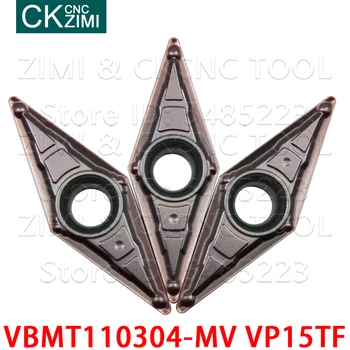 VBMT110304-MV VP15TF VBMT221-MV VP15TF plaquitas de metal duro Interno Torneado Exterior Insertar torno CNC Herramientas VBMT de acero inoxidable