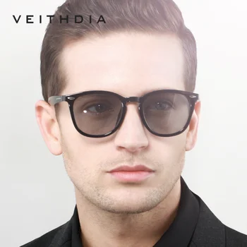 VEITHDIA Marca 2020 Unisex de Aluminio+TR90 Hombres Fotocromáticas Espejo Polarizado Gafas de Sol Gafas Gafas de sol Para Mujer 6116