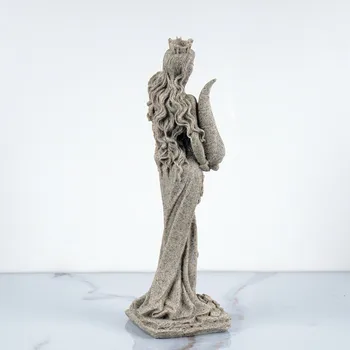 VILEAD de piedra Arenisca de la Estatua de la Fortuna, la Riqueza de los Figurines Creativo Diosa Miniatura Blanco Estatuilla Vintage en la Decoración del Hogar, tienda de Regalos