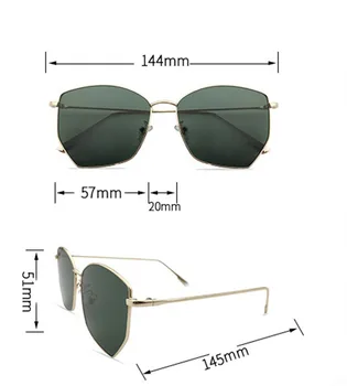 VWKTUUN Marco de Metal Gafas de sol de las Mujeres Irregulares Geométricas gafas de Sol Para los Hombres de la Vendimia Grandes Gafas de Deporte al aire libre lunette de soleil