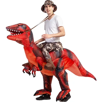 Velociraptor T REX Mascota Inflable Disfraz Para Adulto de Anime Cosplay de Dinosaurios de los Animales del Regalo de Cumpleaños Para HOMBRES, MUJERES Parte de Cosplay