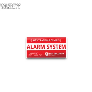 Vilkrays Creativo de la etiqueta Engomada del Coche de GPS el Sistema de Alarma Rojo Accesorios Inteligentes Reflectante Impermeable de la Cubierta de Arañazos Decal PVC,4 cm*9 cm