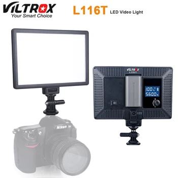 Viltrox L116T Luz de Vídeo LED Ultra delgada pantalla de LCD Bi-Color y Regulable RÉFLEX digital Studio de Luz LED Panel de luz para Cámara Videocámara DV
