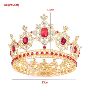 Vintage de la Corona de Cristal de la Reina Casco Accesorios Nupciales del Pelo de la Boda de la Diadema de la Princesa Diademas de las Joyas del Barroco dropshipping