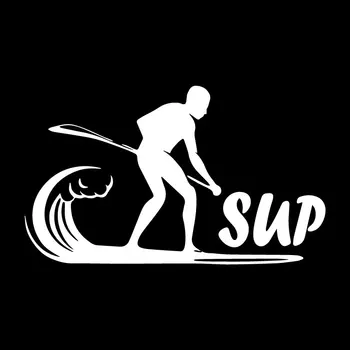 Volkrays de Moda etiqueta Engomada del Coche surf de Remo Paddleboarding SUP Accesorios Reflectantes Calcomanía de Vinilo Negro/Plata,9 cm*16 cm