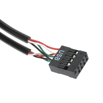 XT-XINTE de la Placa base de 9 patillas conector USB Divisor Macho de 1 a 2/4 Hembra Cable de Extensión Adaptador de Escritorio de 9-Pin USB2.0 soporte Conector