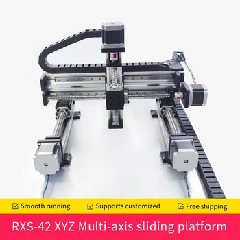 XYZ Automática Robot de Pórtico CNC Lineal Módulo de Guía Tornillo de la Bola caída de Ferrocarril de Movimiento del Actuador Workbench Brazo Robótico Eje Z 100 mm
