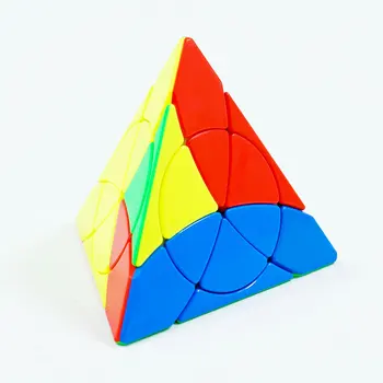 YJ Pétalo de la Pirámide de la Hoja de la Magia de las Pirámides Cubo Stickerless Yongjun Triángulo de Rompecabezas de la Velocidad de Cubos Para Niños Regalo