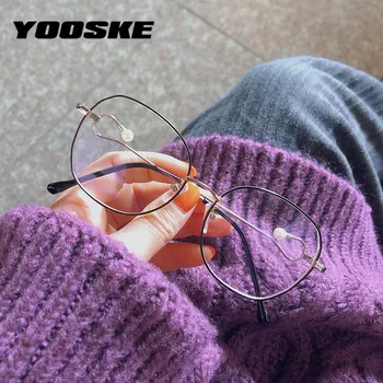 YOOSKE 2020 de gran tamaño Gafas de Marco para la Mujer de Anteojos de Marco Ordenador de los Anteojos de la Vendimia de la Perla del Diseño de las Gafas