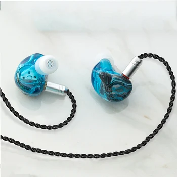 ZFI Q1 Dinámica de los Auriculares En el Oído de Cable de Aislamiento de Sonido de Reducción de Ruido de los Auriculares de alta fidelidad Fiebre de Bajo Pesado de la Música con los Auriculares Con Micrófono